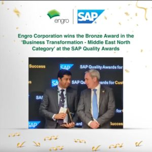 Engro Corporation wins the Bronze Award in the ‘Business Transformation- Middle East North Category’
