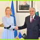 Foreign Minister Ishaq Dar meets with Euro­­pean Union’s top diplomat, Kaja Kallas, in Islamabad on June 1, 2026